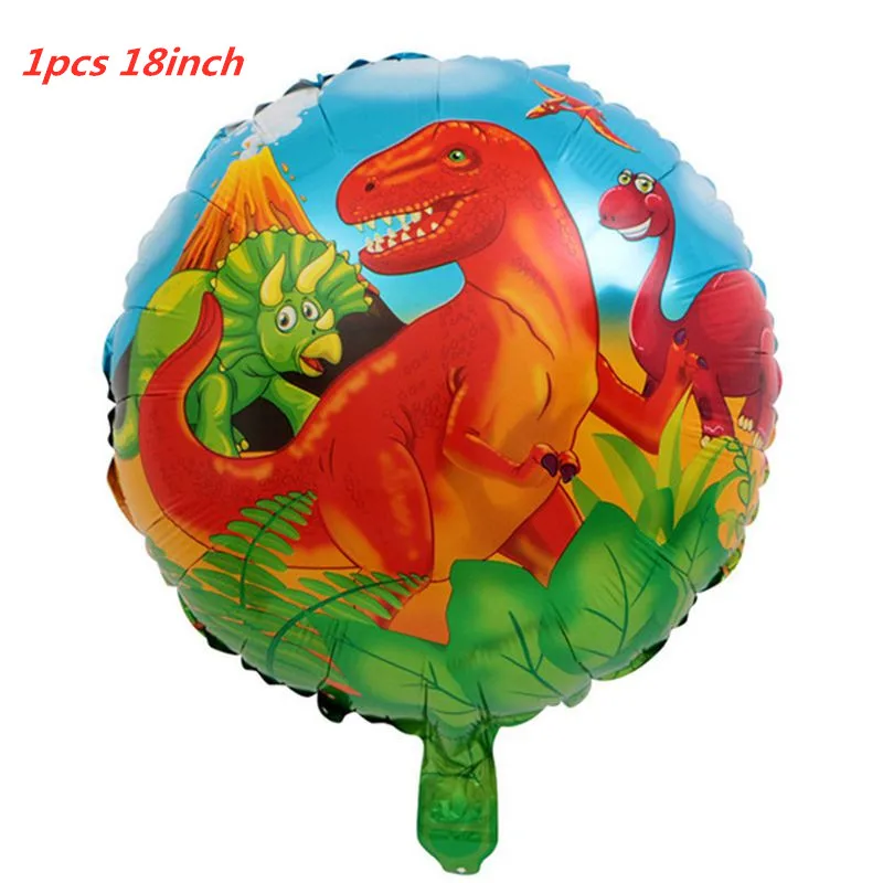 1pcs balloon 6 и 5 шт. большой динозавр фольги шарики, День подарков будущей матери день рождения Юрского мира украшения воздушный шар в форме животного дети подарок Globos - Цвет: 1pcs balloon