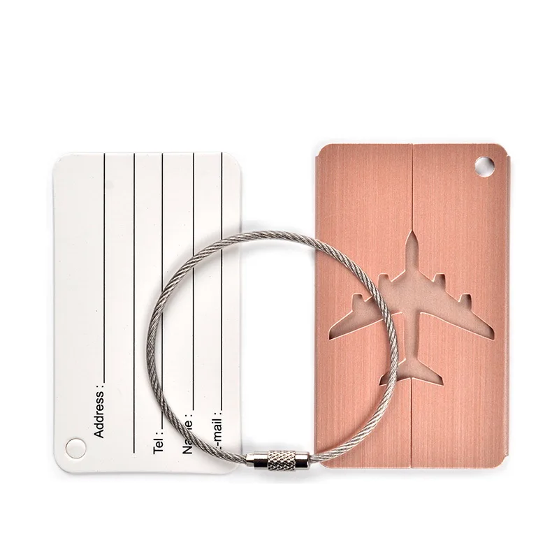 Самолет Форма Матовый квадратный багаж идентификатор метки чемодан личность