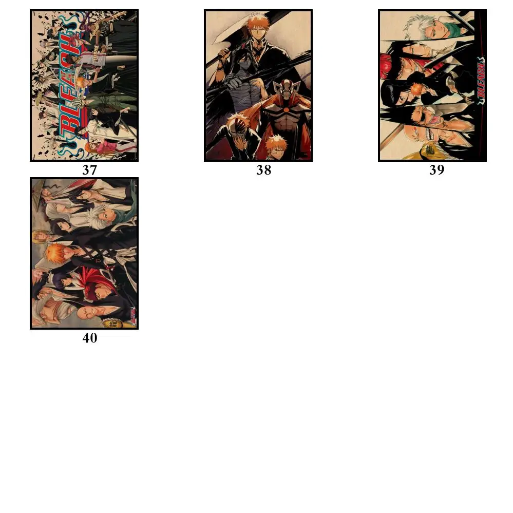 40 стилей Аниме отбеливатель фотография Картина Настенная Наклейка для кофейни