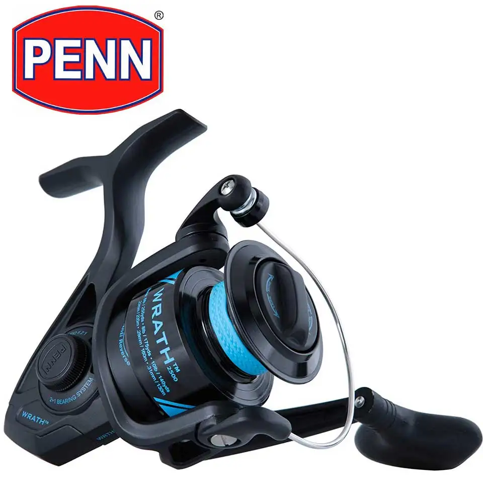 Original New Style PENN WRATH 2500-8000 Spinning Fishing Reel 2+1 BB Lightweight and corrosion-resistant graphite body