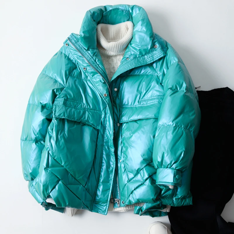 2021 зимняя женская куртка яркое повседневное Свободное пальто теплая парка