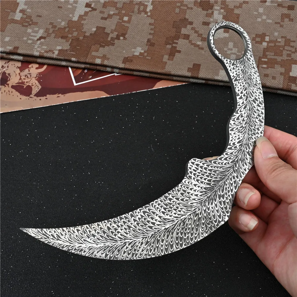 Керамбит тренировочный нож cs go с фиксированным лезвием для самообороны оружие