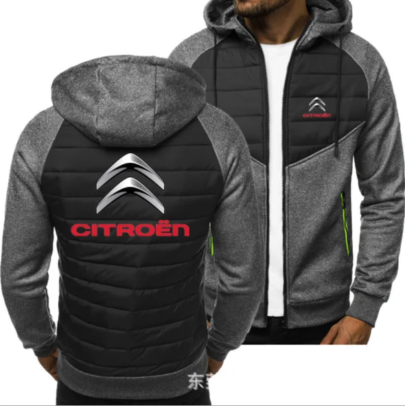 

2021new Men for CITROEN Print Spring Autumn Mens Jacket Casual Sweatshirt Long Sleeve Mens zipper Jacket Man Hoody