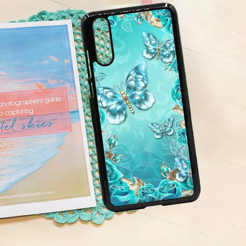 

Fly color Butterfly cute animal Phone Case PC for iPhone 11 12 pro XS MAX 8 7 6 6S Plus X 5S SE 2020 XR