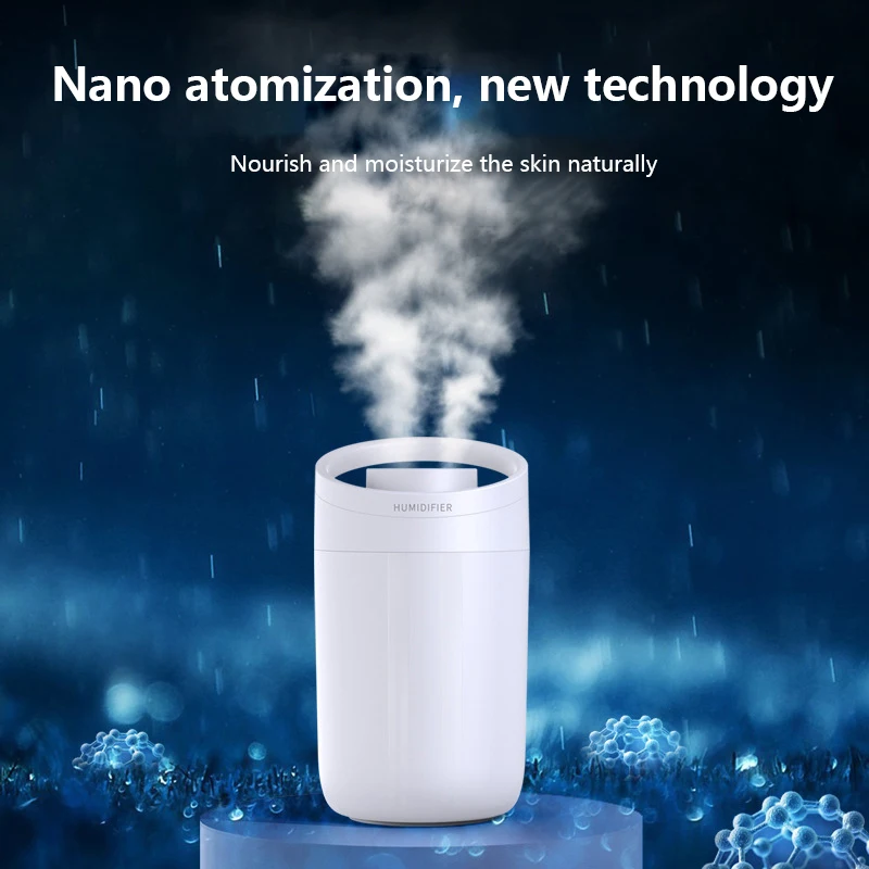

EZSOZO 3000ML Large Capacity Humidifier Double Nozzle Cold Mist Aroma Diffuser Household Air Treatment Small Home Appliances