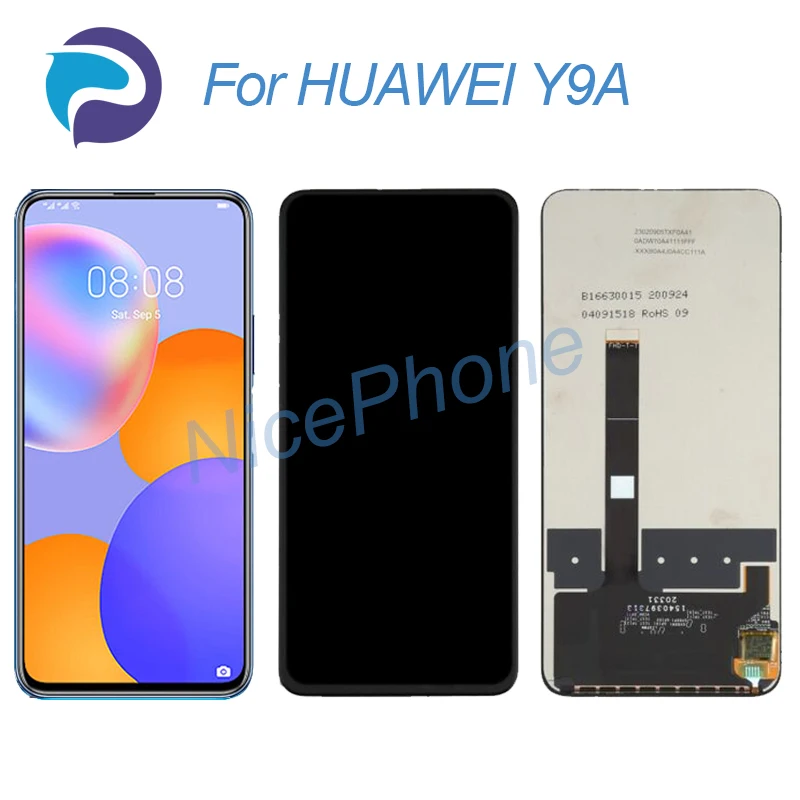 Для HUAWEI Y9A, ЖК-дисплей, сенсорный экран, дигитайзер в сборе, замена 6,63 дюйма, FRL-22, FRL-23 Y9A, экран