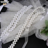 topqueen s34 wholesale bridal belt luxury wedding dress belts bridal pearl belt bridesmaid dress belt female formal dresses belt