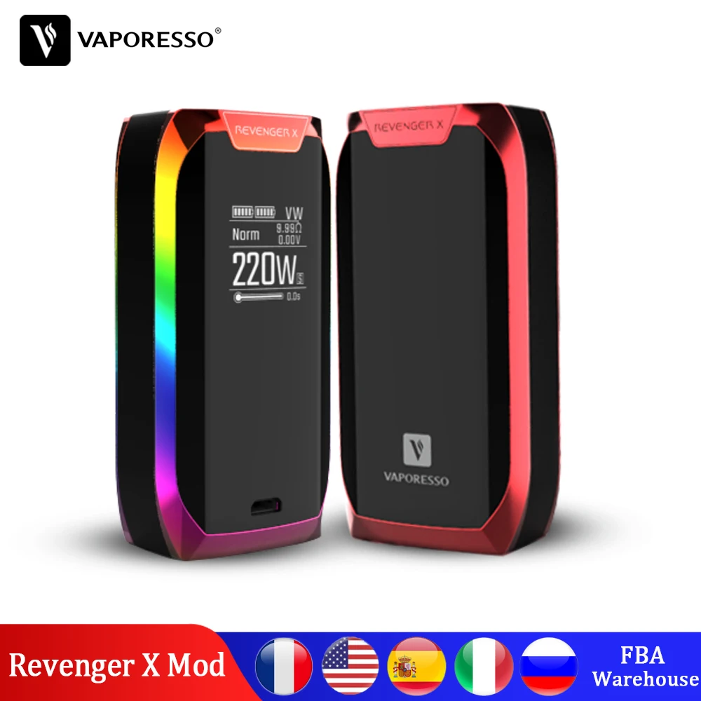 Оригинальный боксмод Vaporesso Revenger X для вейпа моды 220 Вт атомайзера SKRR S NRG VECO SE QF GT с