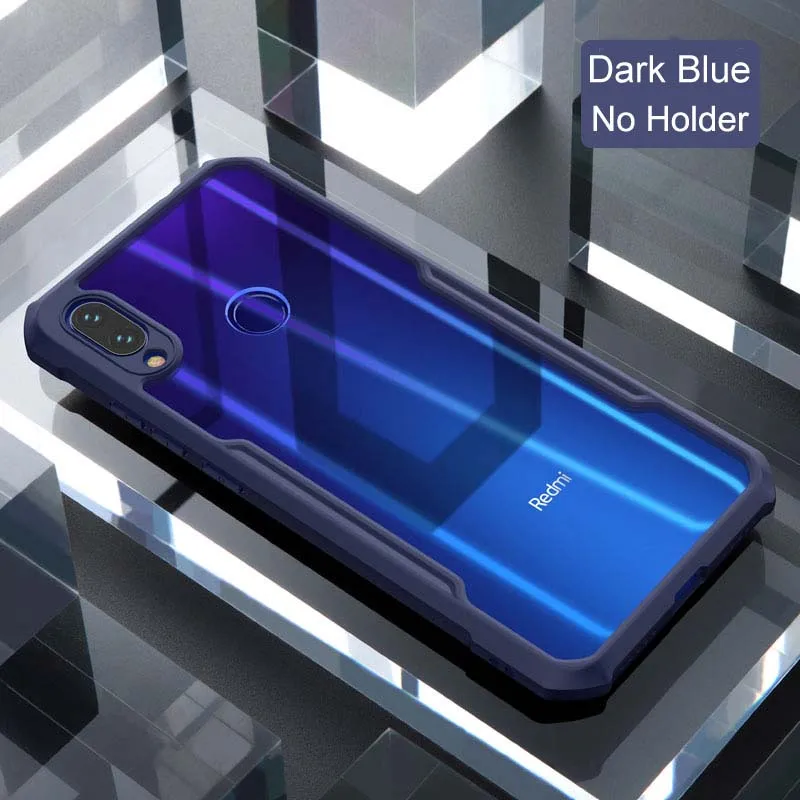 Для Xiaomi Redmi Note 7 Pro Чехол для телефона XUNDD подушки безопасности противоударный прозрачный PC+ TPU бампер задний Чехол для Redmi Note 7 Чехол Coque - Цвет: Dark Blue-No Ring