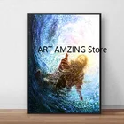 Постер на холсте с изображением Иисуса Христа на рассвете Рука Бога, декоративные настенные картины, картина для гостиной, домашний декор