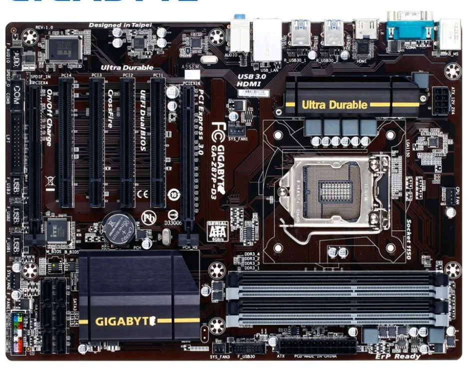 

GA-Z87P-D3 оригинальная материнская плата DDR3 LGA 1150 32 Гб Z87P-D3 USB2.0 USB3.0 DVI HDMI настольные материнские платы