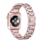 Ремешок Алмазный для Apple Watch band 40 мм 38 мм 42 мм 44 мм, браслет из нержавеющей стали для iwatch Apple Watch 6 SE 5 4 3 2 40 мм