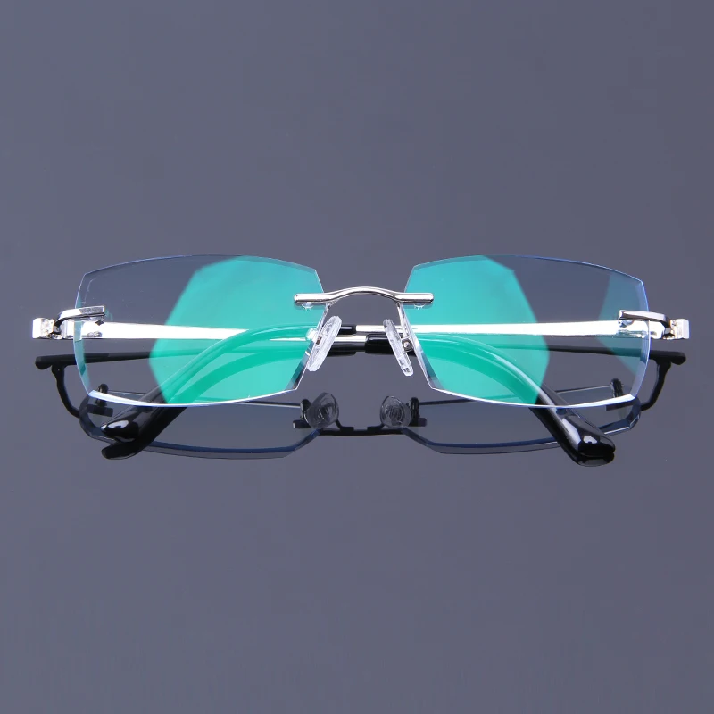 Джентльменские простые очки для чтения с бриллиантами без оправы дальнозоркости