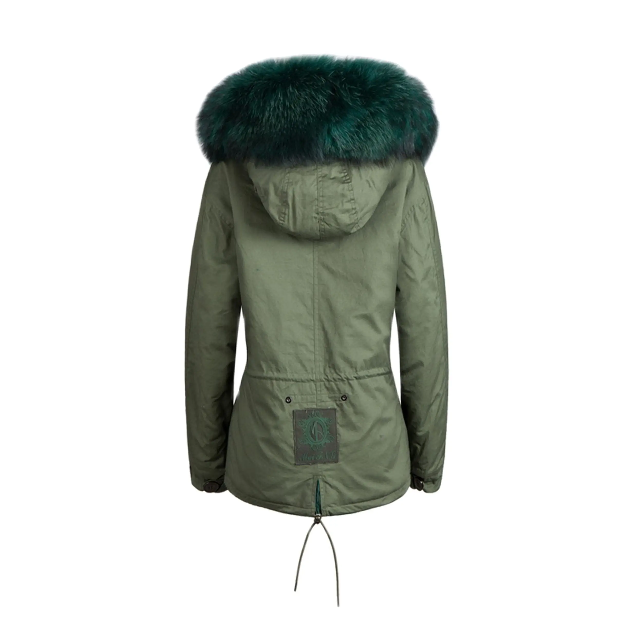 2017 Warm army green real collar fur coat winter large deep Mrs parka cheap jacket supplier women | Женская одежда