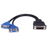59pin to dual 15pin plug dvi male female data y splitter graphics card accessories video electric vga cable adapter converter
