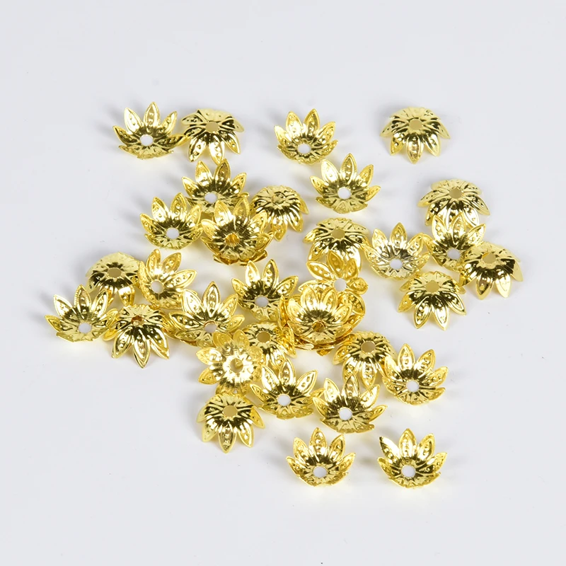 

100Pcs/Lot 8/10mm Vintage Flower Beads Caps for Earrings Necklace Essential DIY Accessories Jewelry Making Findings&Components