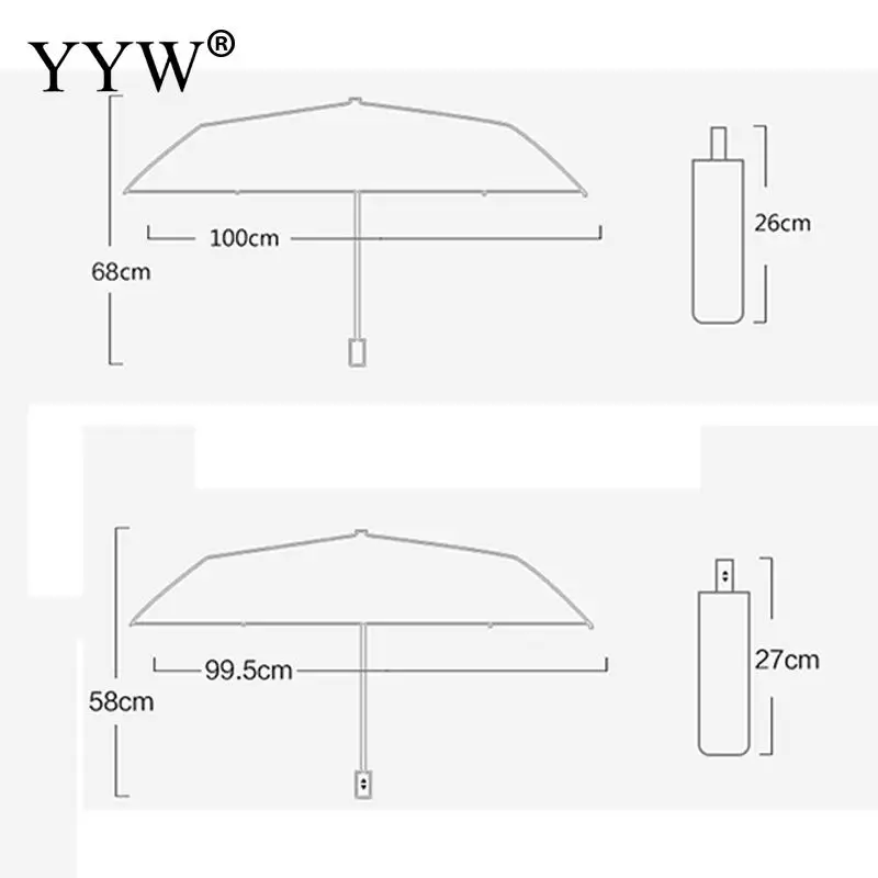 Folding Sun Umbrella Rain Women'S Umbrellas Heart Parasol Paraguas Anti-Uv Vinyl Ambrella Summer Travel Sombrilla | Дом и сад