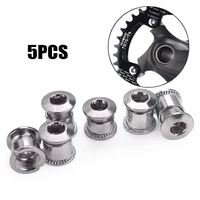 5 pcs bike chainring bolts stainless steel crankset bolts crank bolts high strength chainring bolts cycling bicycle accessories