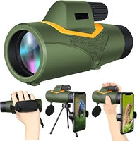 12x50 powerful telescope hd monocular binoculars portable bak4 multilayer green film low night vision for hunting camping