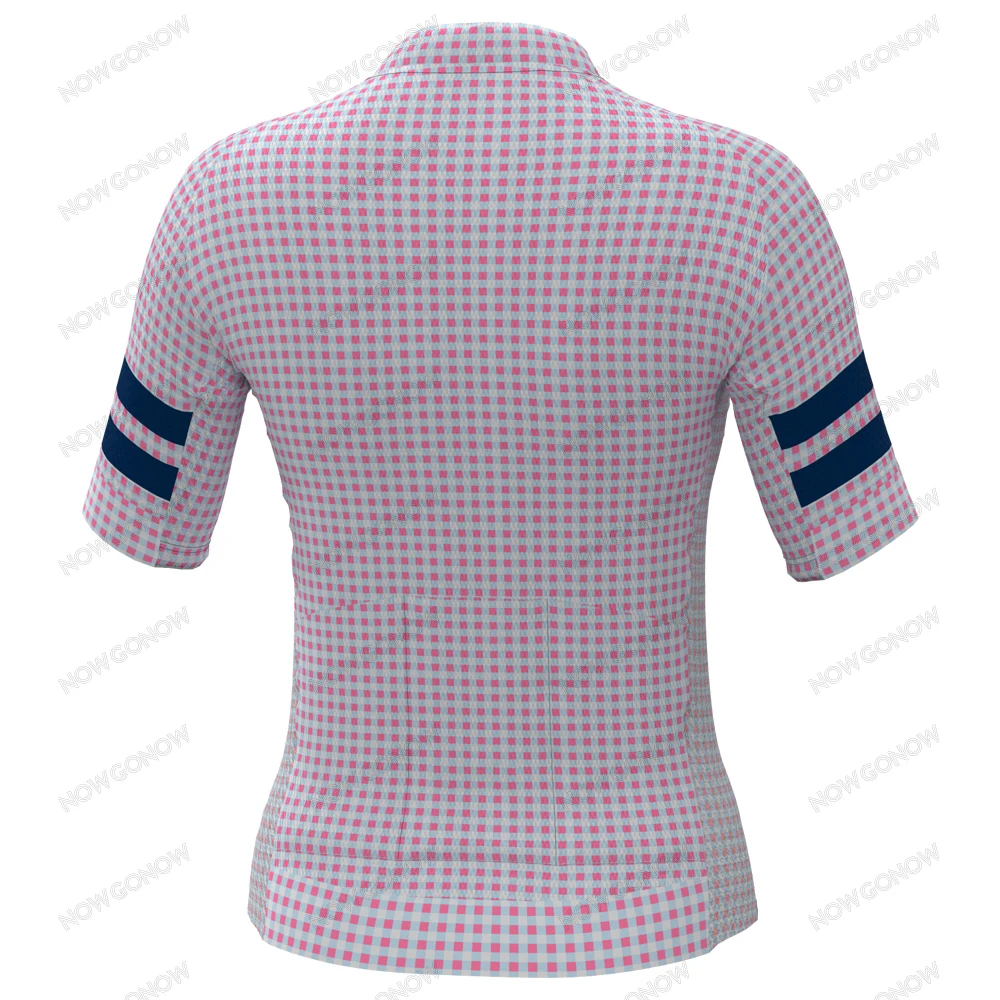 Женская веломайка с коротким рукавом летняя велосипедная одежда в квадратный