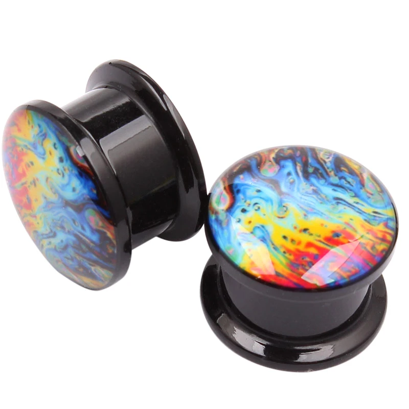 1 Pair Rainbow Ear Essential Oils Diffuser Screw Tunnel Stash Plugs Jewelry FEA889 | Украшения и аксессуары