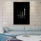 Плакаты и принты Big F ing Rocket BFR SpaceX, рисунок для домашнего офиса, отеля, квартиры, художественный постер картина г.