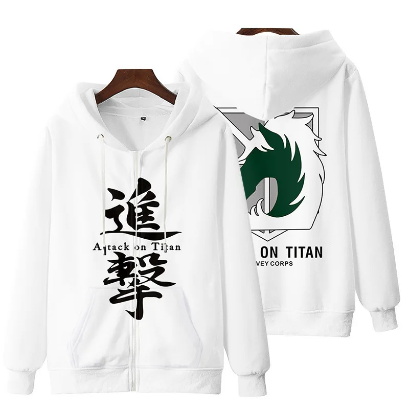 

Japan Anime Attack Giant Hoodie 3D Print Men Women Fashion Street Clothing Oversized Sweatshirt Zipper Jacket Harajuku Pullover
