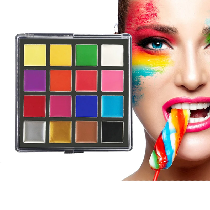 16 цветов набор для рисования лица макияж тела искусство Нетоксичная масляная