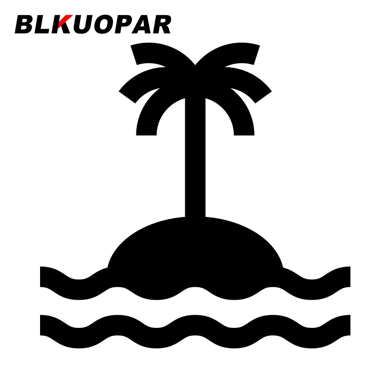 

Наклейки для автомобиля BLKUOPAR на остров, солнцезащитные модные наклейки, индивидуальный декор для сноуборда, мотоцикла, шлема, креативный Стайлинг автомобиля