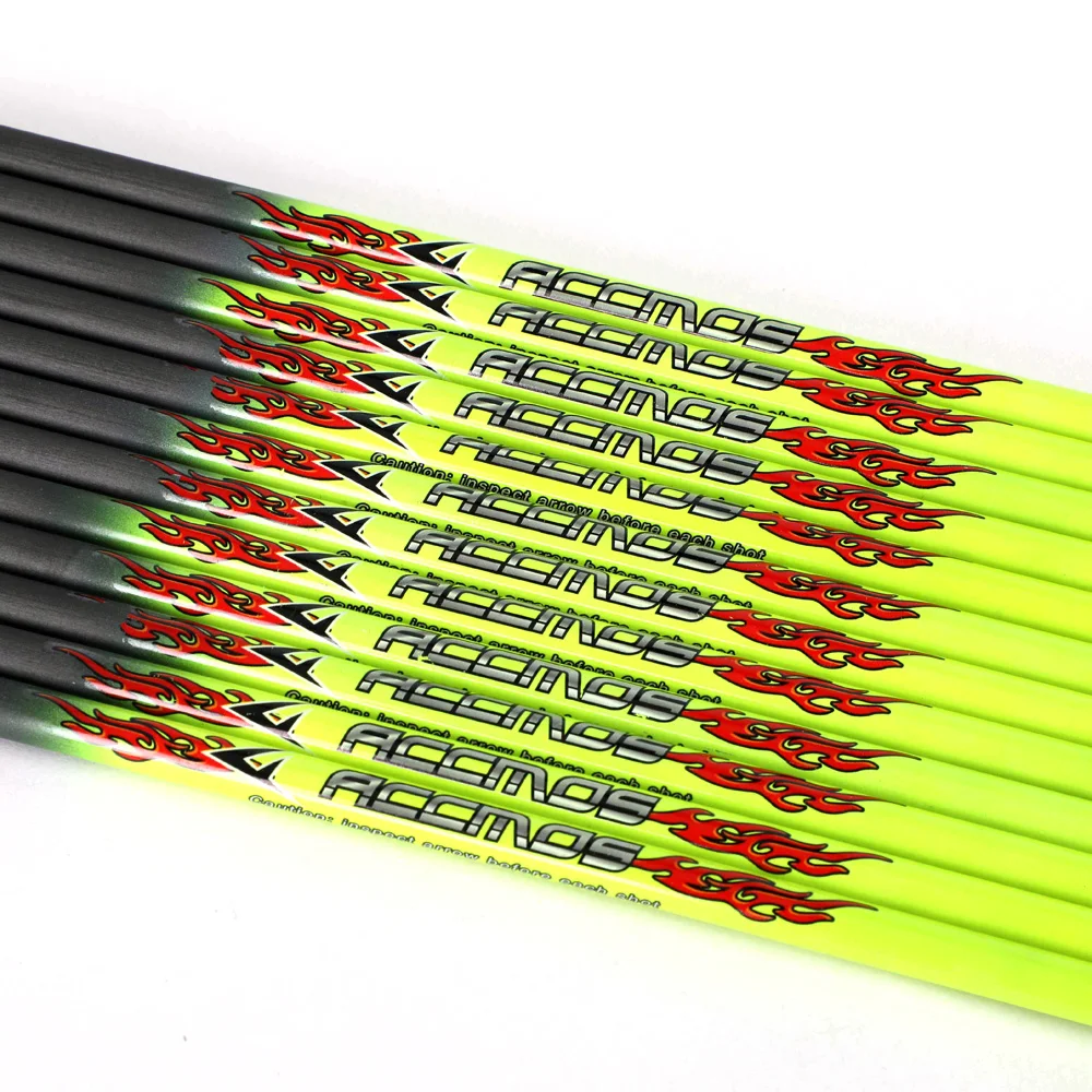 

12pcs 32 inch ID 4.2/6.2mm Spine300/400/500/600/700/800/900/1000 Pure Carbon Arrow Shaft Arrow Accessory For Outdoor Hunting