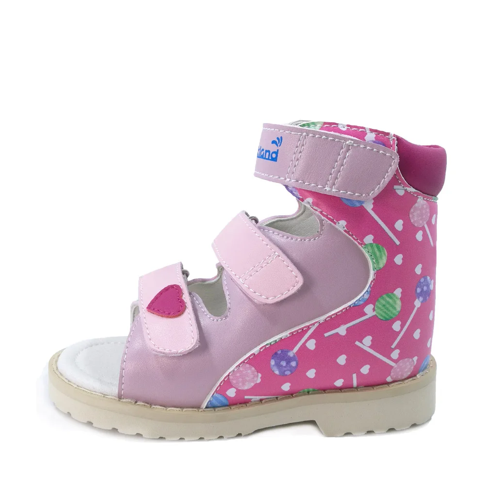 Ortoluckland-Sandalias de cuero para niños, zapatos ortopédicos con almohadilla de soporte para el arco, calzado de princesa para fiesta de verano