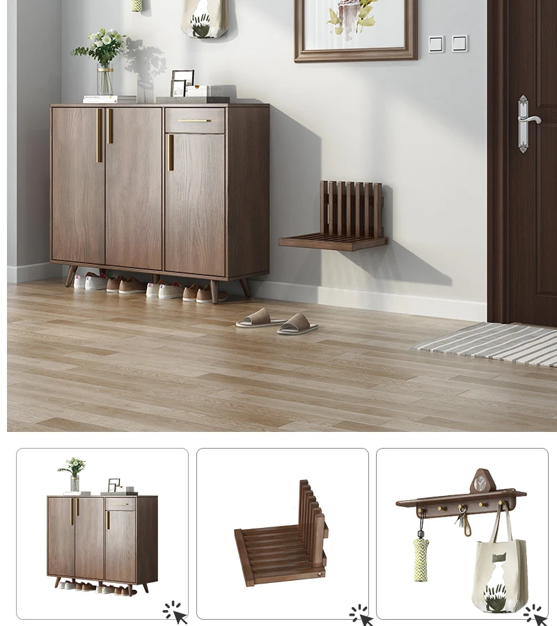 

Hidden Wall Hanging Folding Stool Porch Chair Shoe Changing Stool Household Door Shoe Cabinet Shoe Stool Bathroom