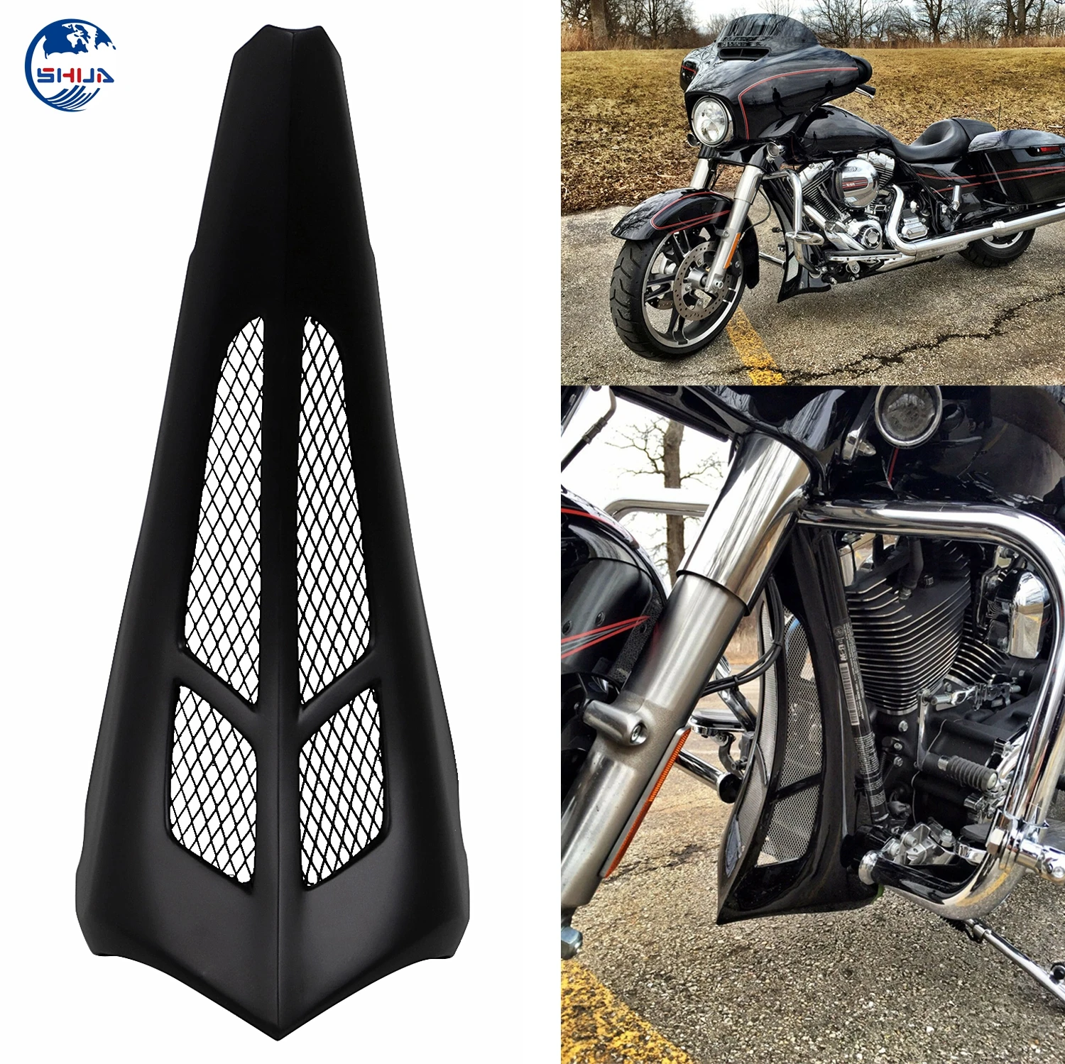 Матовый черный спойлер для мотоцикла Harley Touring Road King Electra Street Glide CVO Ultra Classic FLHTCUSE