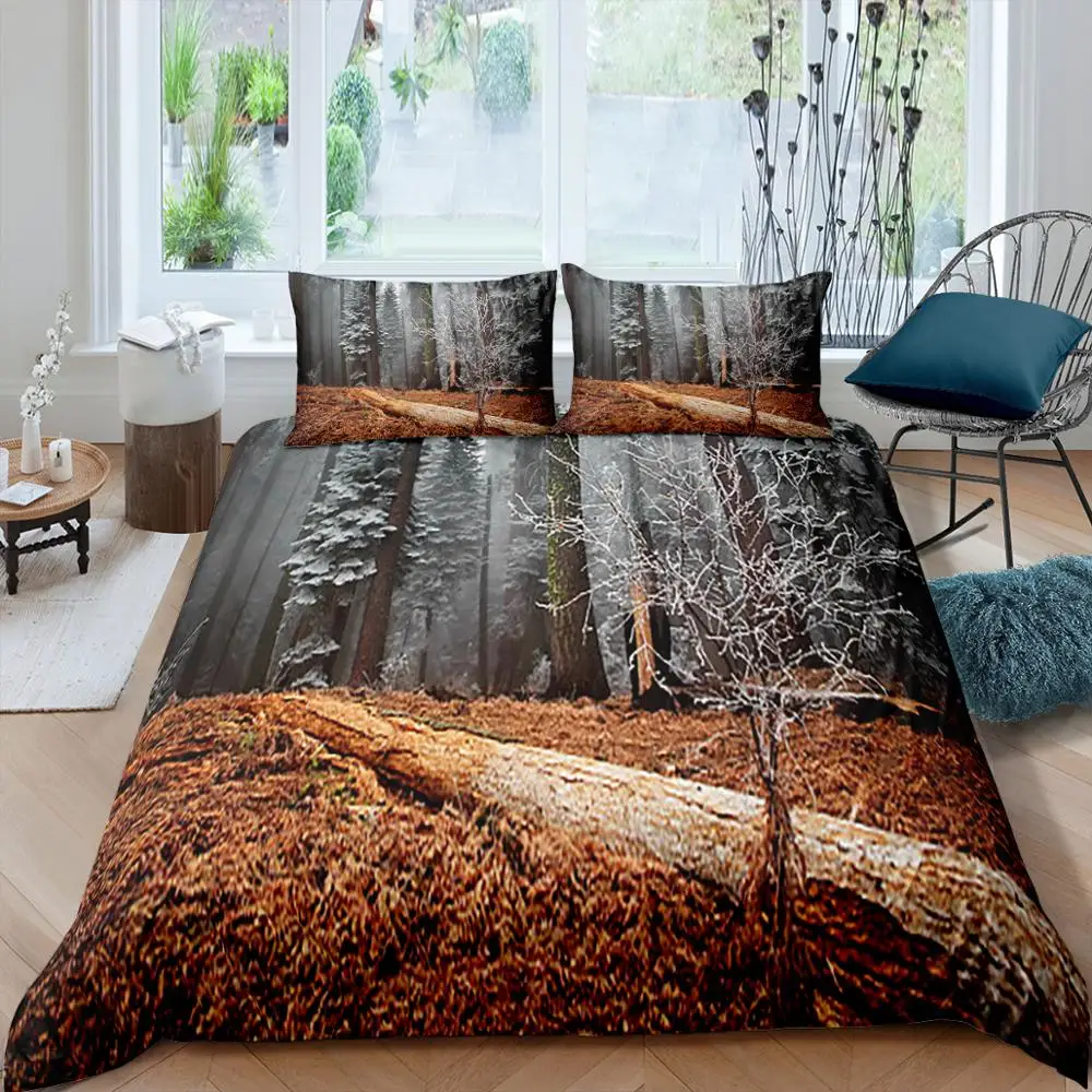 

Forest Nature Cure Bedding Set Queen 3D Cute Printed Duvet Cover Bedclothes 2/3pcs Home Textiles Luxury high Quality Bedspread