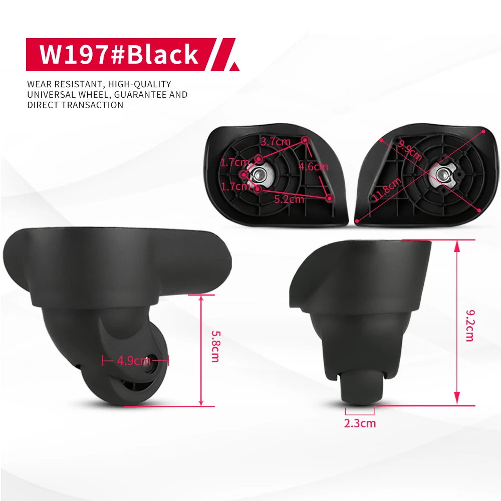 DILONG W197 Luggage Universal Wheel Accessories Suitcase Luggage Pulley Repair with Screws Suitable Swivel Casters