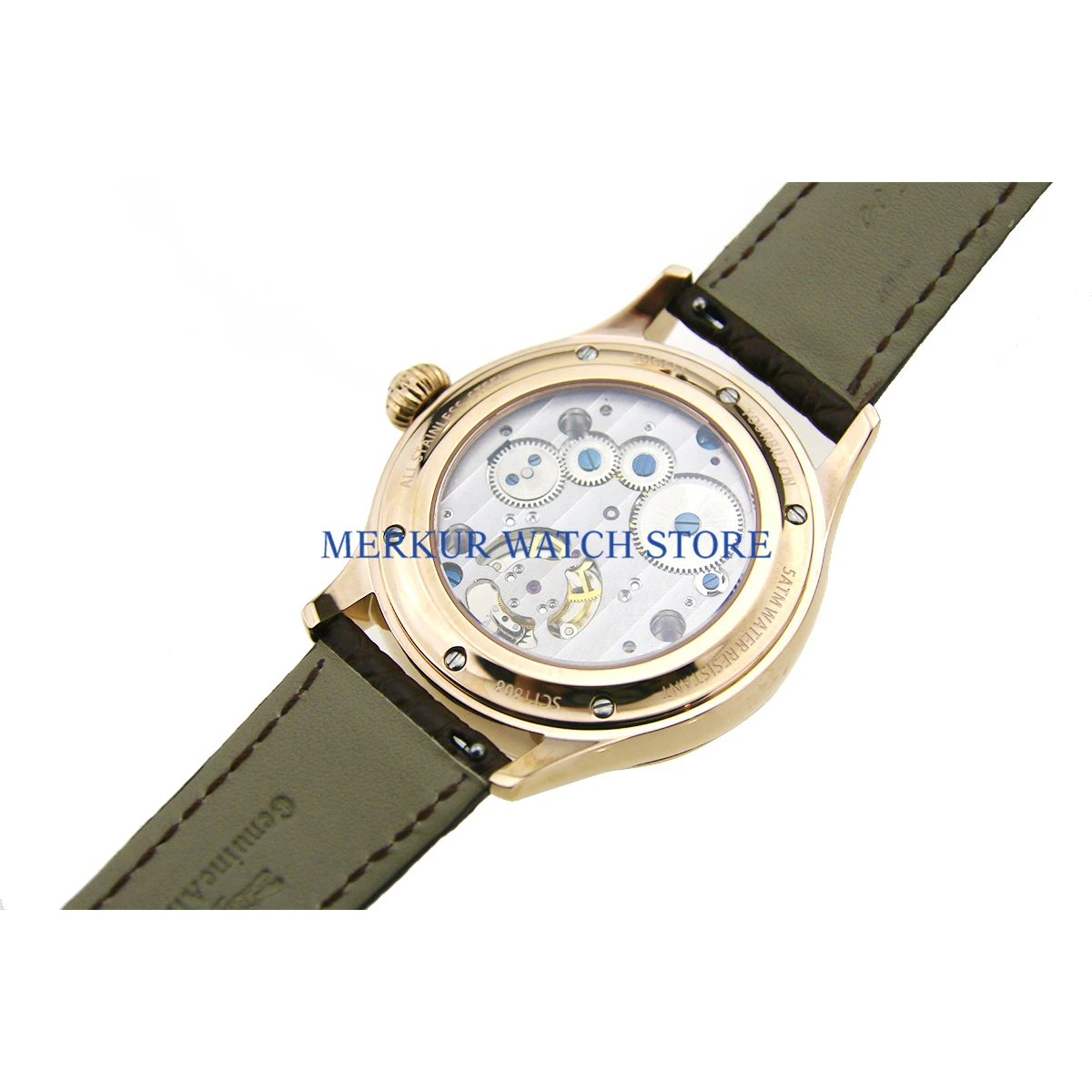 Sugess мужские часы летающие механические чайки ST8000 Tourbillon движение Skelenton роскошное платье позолоченный белый циферблат