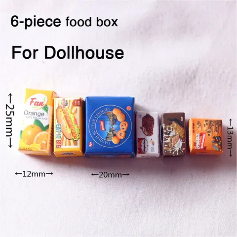 1 комплект, аксессуары для кукольного домика 1:12, миниатюрная еда, миниатюрный напиток в коробке, поднос для печенья, игрушки для кухни, для Барби, кукольный домик Ob11
