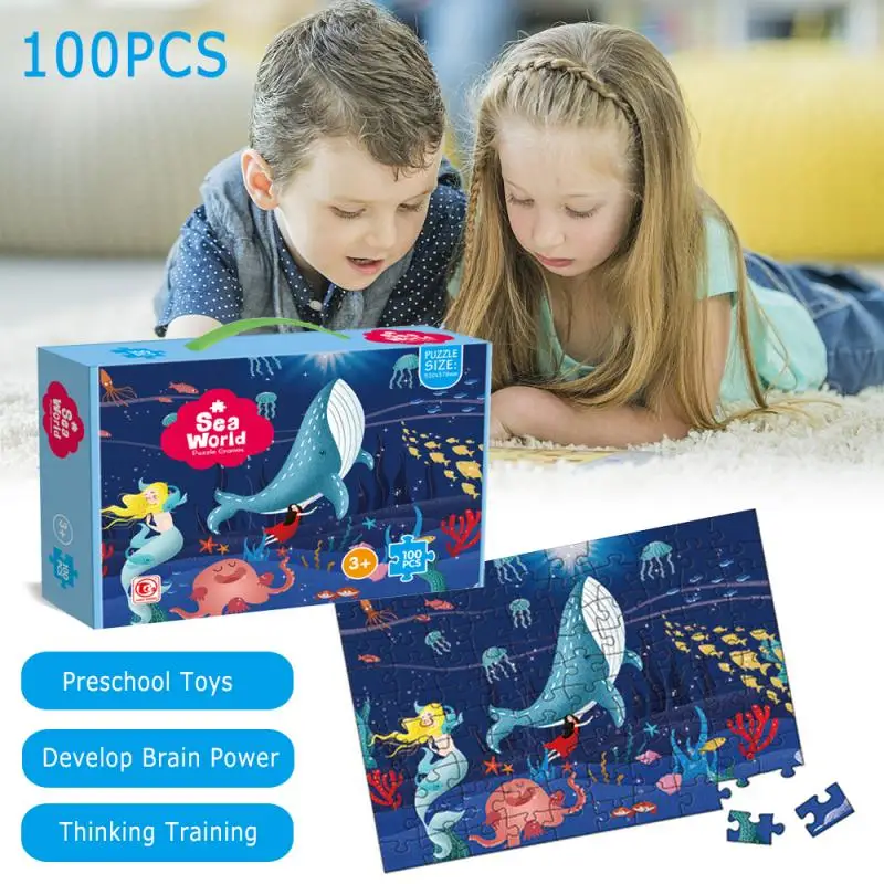 

Kids Puzzle Toys Ocean Animals Jigsaw Baby Educational Learning Toys Baby Early Education Toys Parent-child Interaction Game