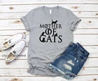 Для матери без рукавов с принтом кошки, для женщин Базовая футболка Премиум Повседневная забавная футболка подарок 90s Lady Yong для девочек; Прямая поставка