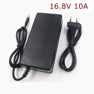 16 8v 10a polymer lithium battery charger 100 240v 5 5mm2 1mm portable charger euauusuk plug for electric bike free global shipping