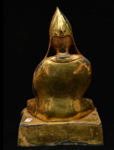 Старый тибетский буддизм Бронзовый свинка цонкапы лама Tsong хапа цонкапа статуя |