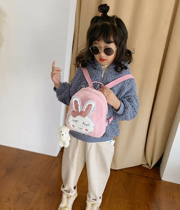 Милый детский рюкзак с мультяшным кроликом для девочек школьные сумки малышей