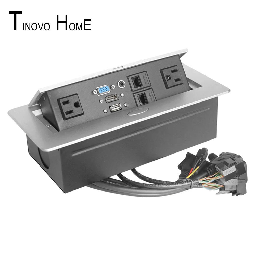 Настольная розетка TINOVO/Выдвижная розетка/розетка стандарта США/USB Двойная сеть