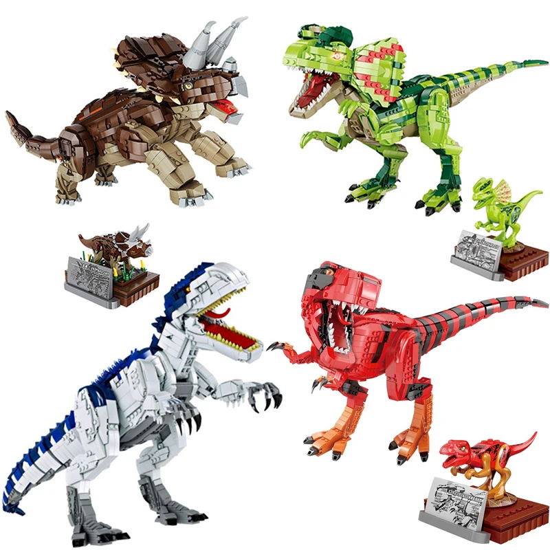 

Конструктор «динозавр Юрского периода», большая модель животного, Swift Dilophosaurus, Детский конструктор, рождественский подарок, игрушки