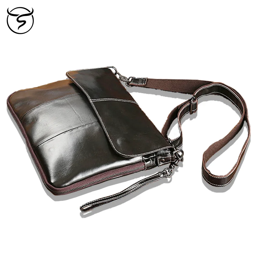 Мужские сумки через плечо из натуральной кожи сумки-мессенджеры портфели