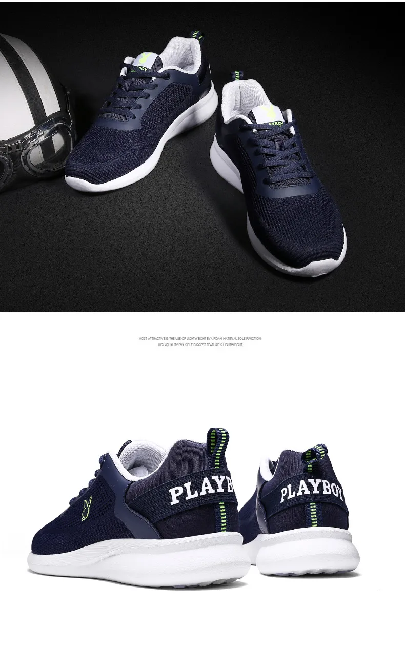 PLAYBOY New Men Running Shoes Women Waking Jogging Sneakers Adult Non-slip Outdoor Athletic Training Shoes Unisex zapatos hombre