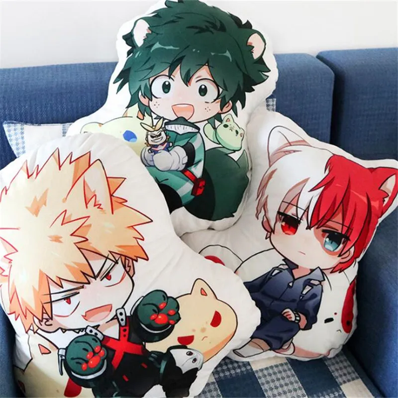 50 см мультфильм Yoh Asakura Katsuki Bakugo Shoto Toooroki Подушка Мягкие игрушки My Hero Академия аниме