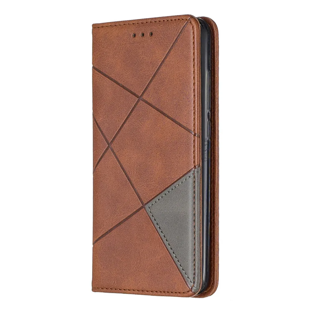 Кожаный флип чехол для Xiaomi Redmi 7 Coque 7A K20 Note Pro роскошный бумажник с геометрическим