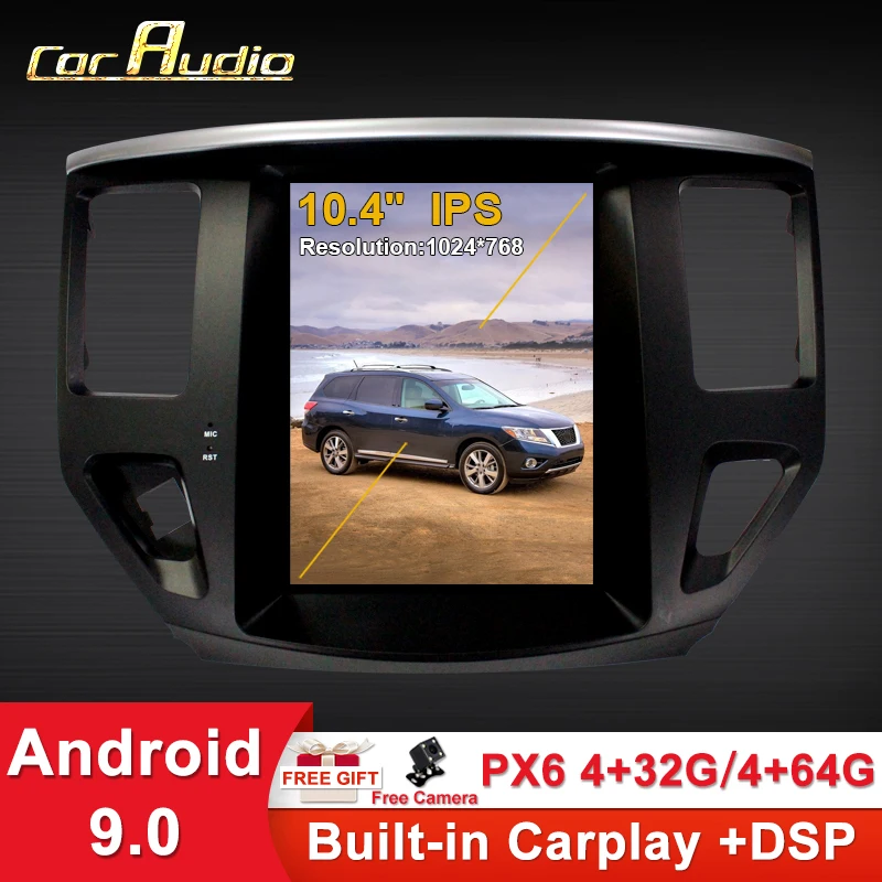 

Android 9.0 Car Multimedia Player for Nissan Pathfinder 2013- Car GPS Navigation 4+64G Tesla Screen DSP wifi Carplay