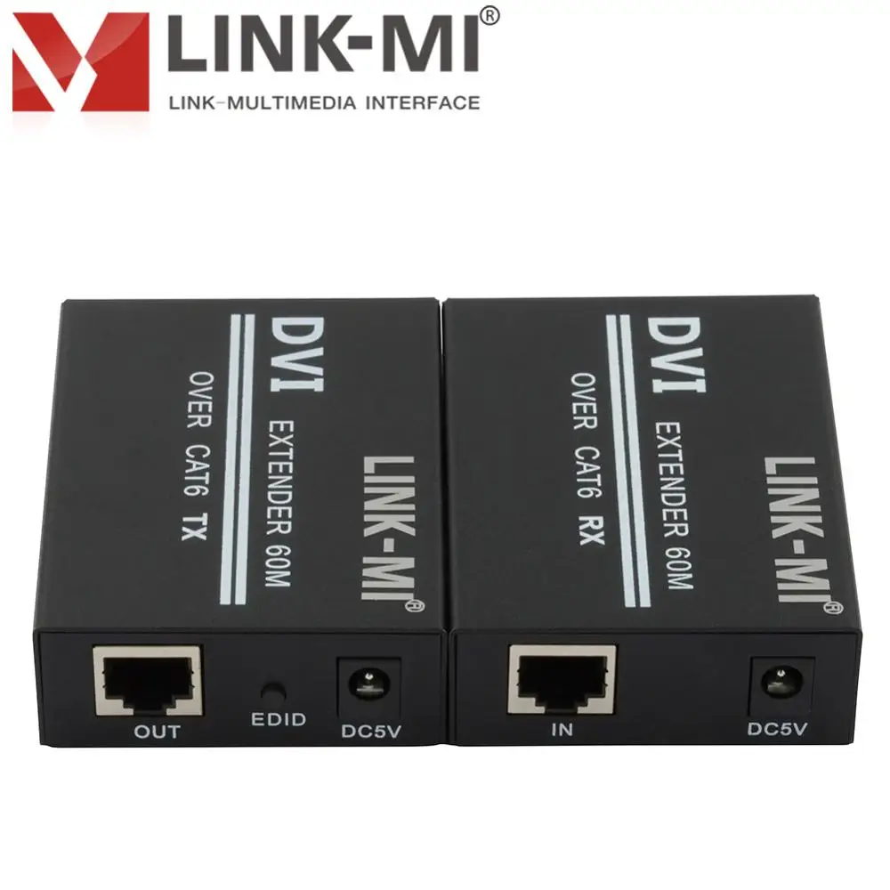 Фото LINK-MI DVI на глубину до 60 м удлинитель передатчик и приемник over single UTP LAN CAT6 хомут для кабеля HDMI сигнал 1080P DVI-CAT №3